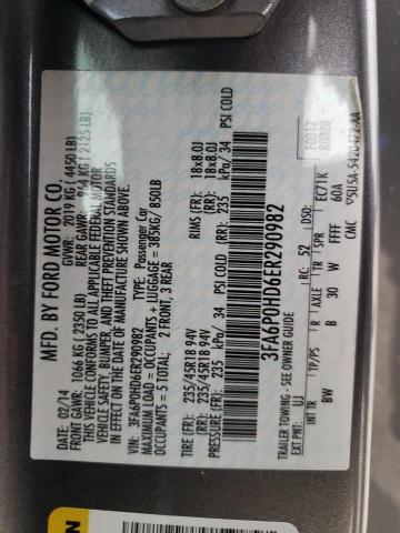 Photo 11 VIN: 3FA6P0HD6ER290982 - FORD FUSION 