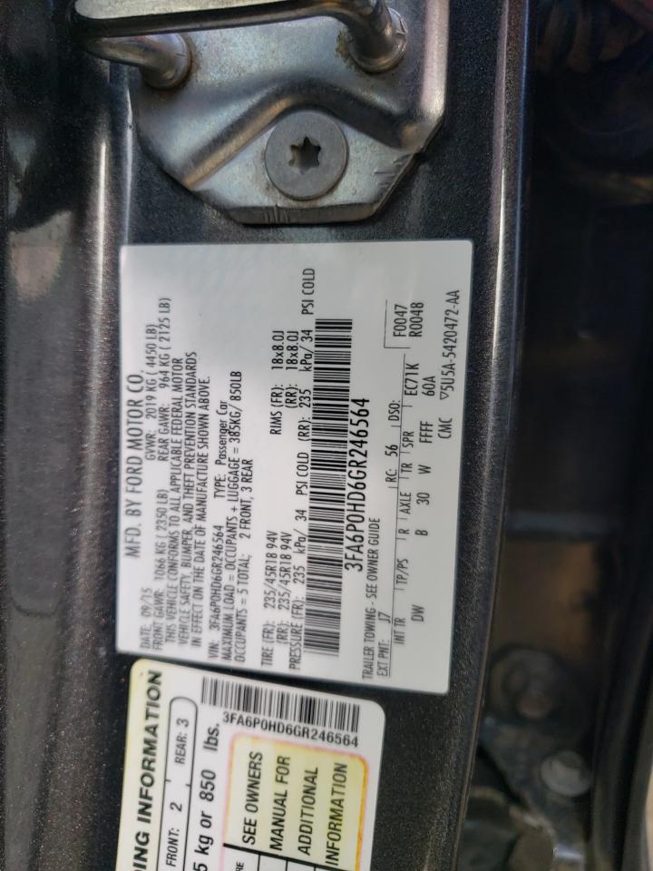 Photo 11 VIN: 3FA6P0HD6GR246564 - FORD FUSION 