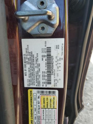 Photo 11 VIN: 3FA6P0HD6HR274379 - FORD FUSION SE 