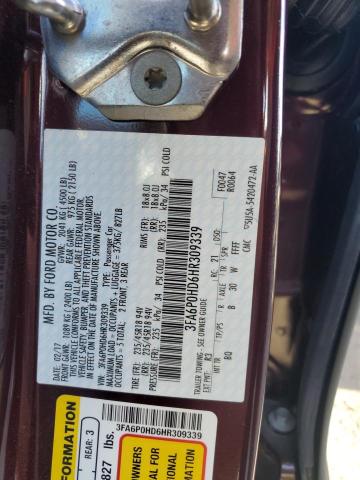 Photo 11 VIN: 3FA6P0HD6HR309339 - FORD FUSION SE 