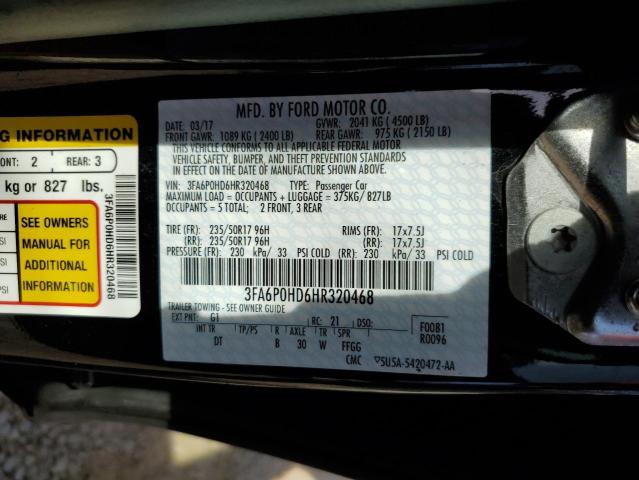 Photo 12 VIN: 3FA6P0HD6HR320468 - FORD FUSION 