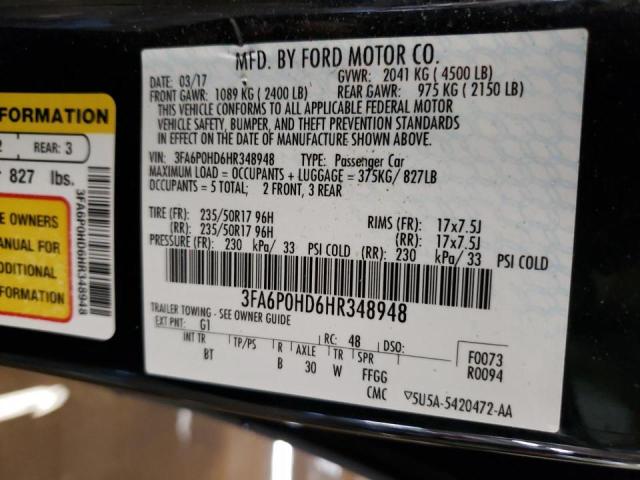 Photo 9 VIN: 3FA6P0HD6HR348948 - FORD FUSION SE 