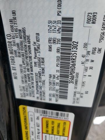 Photo 11 VIN: 3FA6P0HD6HR351302 - FORD FUSION SE 