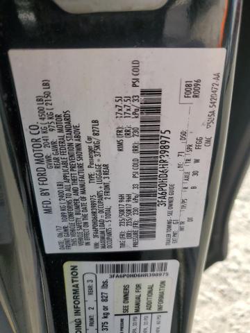 Photo 11 VIN: 3FA6P0HD6HR398975 - FORD FUSION SE 