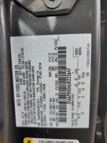 Photo 11 VIN: 3FA6P0HD6JR223647 - FORD FUSION SE 