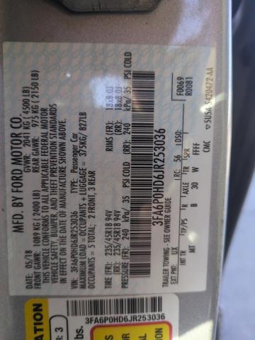 Photo 11 VIN: 3FA6P0HD6JR253036 - FORD FUSION SE 