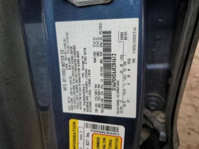 Photo 11 VIN: 3FA6P0HD6JR284612 - FORD FUSION SE 