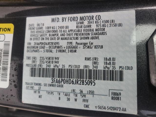 Photo 12 VIN: 3FA6P0HD6JR285095 - FORD FUSION SE 