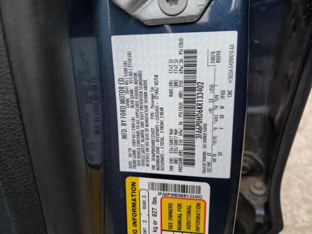 Photo 11 VIN: 3FA6P0HD6KR133402 - FORD FUSION SE 