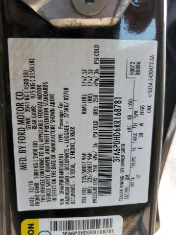 Photo 11 VIN: 3FA6P0HD6KR168781 - FORD FUSION SE 