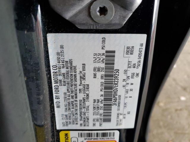 Photo 9 VIN: 3FA6P0HD7ER239250 - FORD FUSION SE 