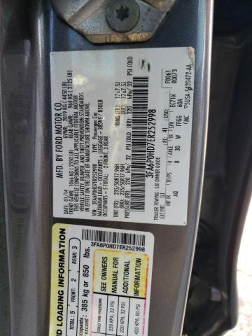 Photo 11 VIN: 3FA6P0HD7ER252998 - FORD FUSION 