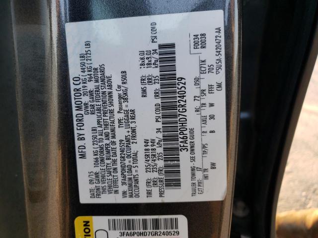 Photo 11 VIN: 3FA6P0HD7GR240529 - FORD FUSION SE 