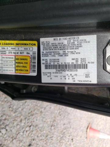 Photo 9 VIN: 3FA6P0HD7HR205510 - FORD FUSION SE 