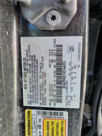 Photo 12 VIN: 3FA6P0HD7JR166035 - FORD FUSION SE 