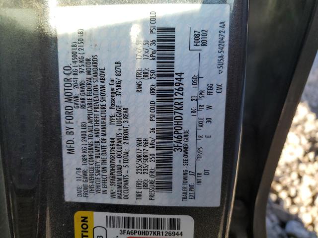 Photo 11 VIN: 3FA6P0HD7KR126944 - FORD FUSION 