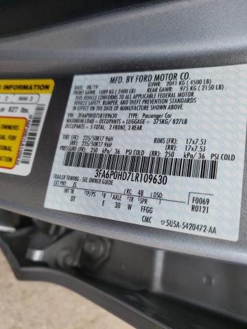 Photo 9 VIN: 3FA6P0HD7LR109630 - FORD FUSION SE 