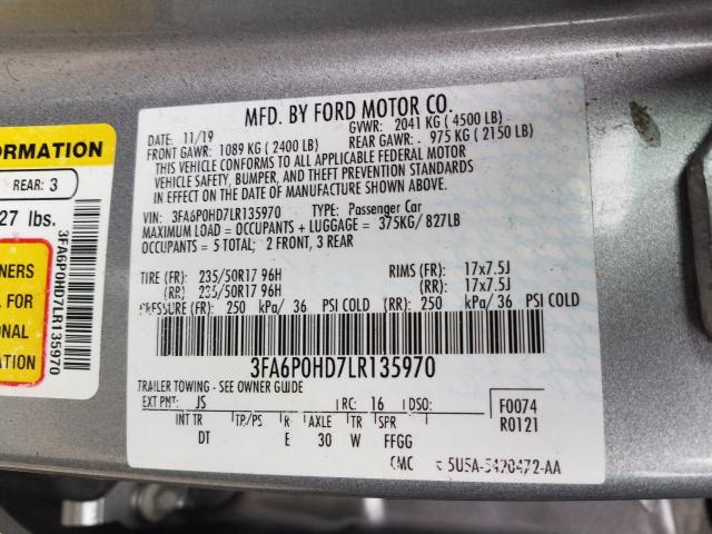 Photo 9 VIN: 3FA6P0HD7LR135970 - FORD FUSION SE 