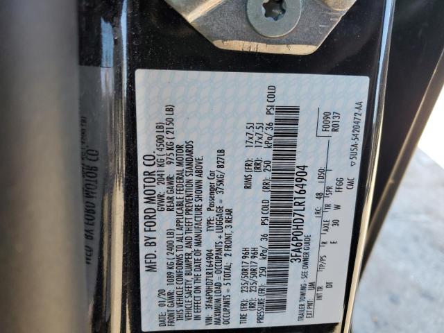 Photo 11 VIN: 3FA6P0HD7LR164904 - FORD FUSION SE 