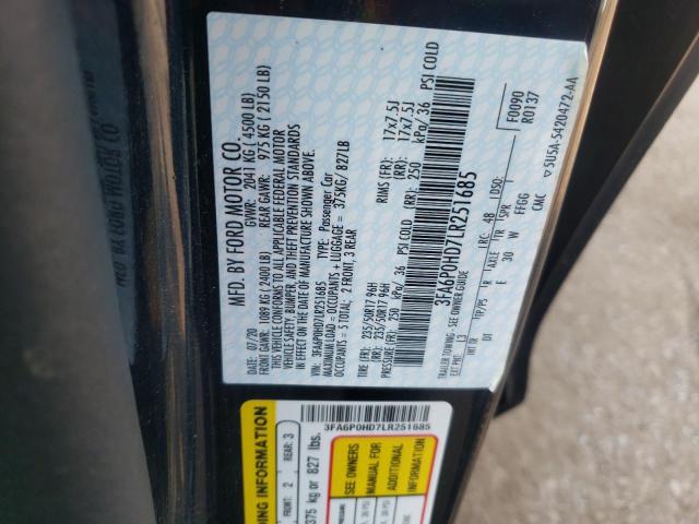 Photo 11 VIN: 3FA6P0HD7LR251685 - FORD FUSION SE 