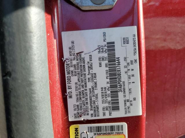 Photo 11 VIN: 3FA6P0HD8ER176644 - FORD FUSION 