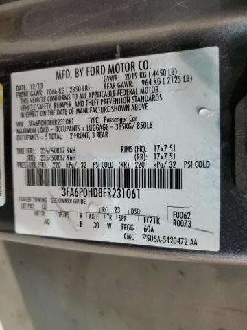 Photo 11 VIN: 3FA6P0HD8ER231061 - FORD FUSION SE 