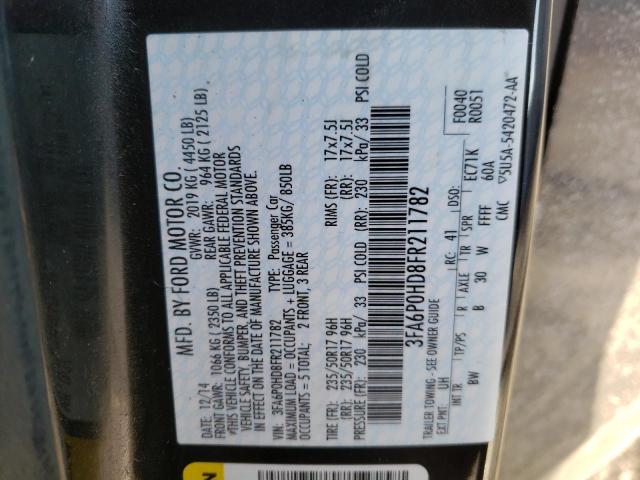 Photo 11 VIN: 3FA6P0HD8FR211782 - FORD FUSION SE 