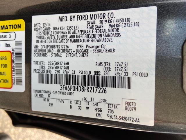 Photo 10 VIN: 3FA6P0HD8FR217226 - FORD FUSION SE 