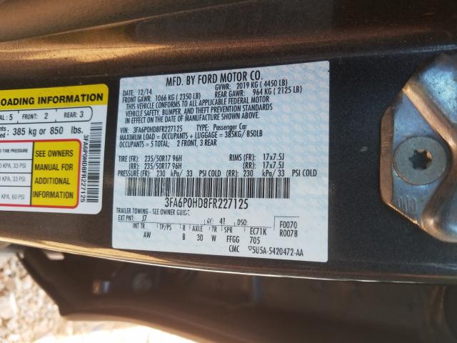 Photo 9 VIN: 3FA6P0HD8FR227125 - FORD FUSION SE 