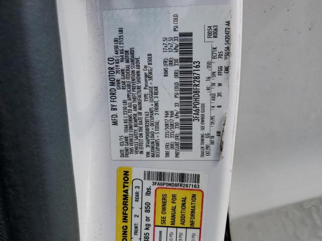 Photo 11 VIN: 3FA6P0HD8FR287163 - FORD FUSION SE 