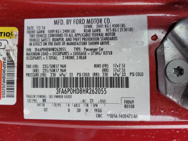 Photo 9 VIN: 3FA6P0HD8HR262055 - FORD FUSION SE 