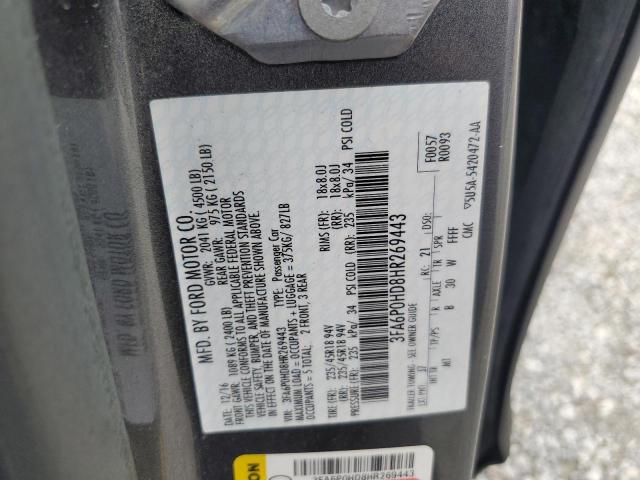 Photo 11 VIN: 3FA6P0HD8HR269443 - FORD FUSION 