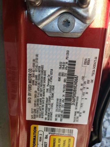 Photo 11 VIN: 3FA6P0HD8HR340687 - FORD FUSION SE 