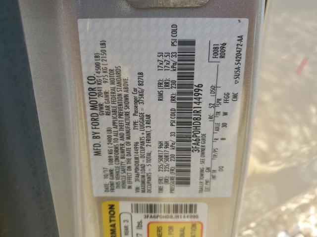 Photo 11 VIN: 3FA6P0HD8JR144996 - FORD FUSION SE 