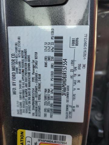 Photo 11 VIN: 3FA6P0HD8JR157554 - FORD FUSION SE 