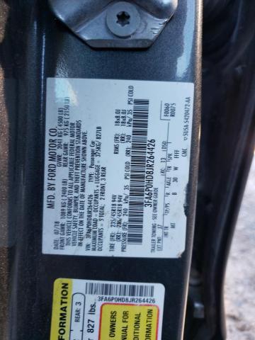 Photo 12 VIN: 3FA6P0HD8JR264426 - FORD FUSION SE 