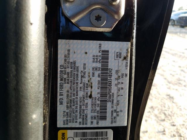 Photo 9 VIN: 3FA6P0HD8KR148242 - FORD FUSION SE 