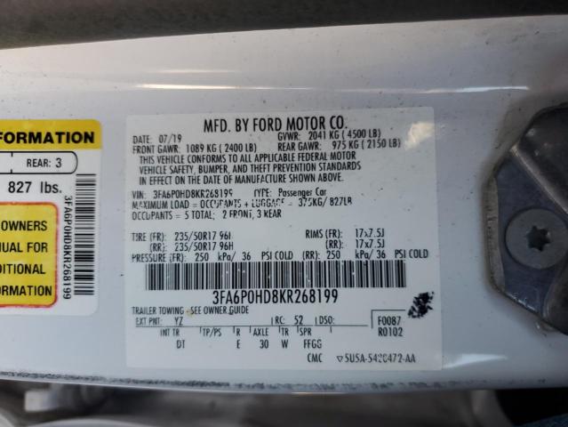 Photo 11 VIN: 3FA6P0HD8KR268199 - FORD FUSION 