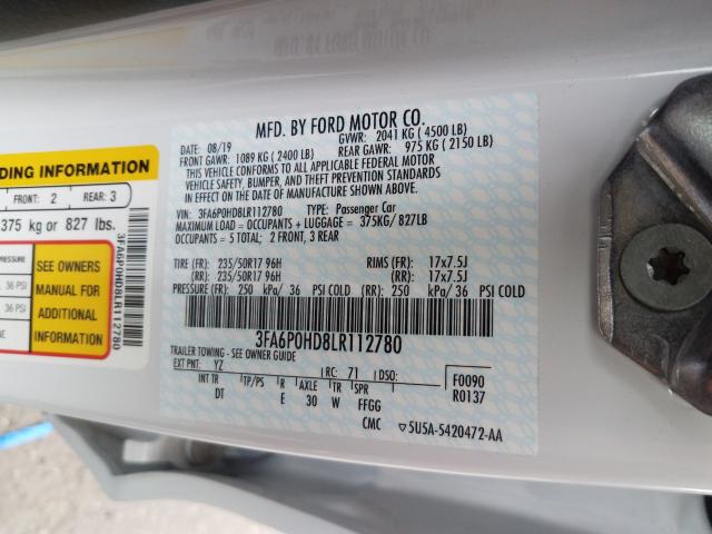 Photo 9 VIN: 3FA6P0HD8LR112780 - FORD FUSION SE 