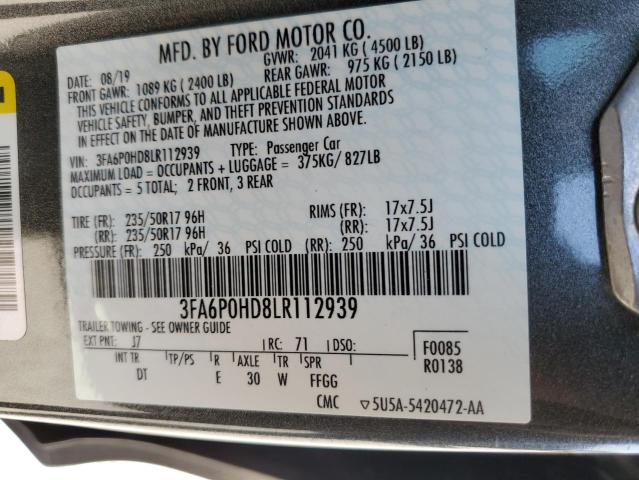 Photo 11 VIN: 3FA6P0HD8LR112939 - FORD FUSION SE 