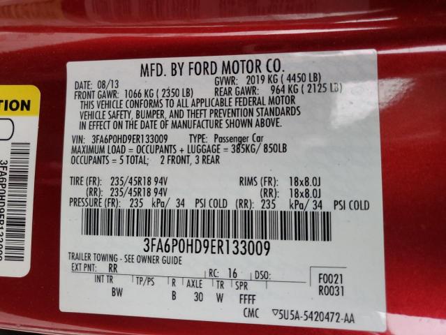 Photo 11 VIN: 3FA6P0HD9ER133009 - FORD FUSION 