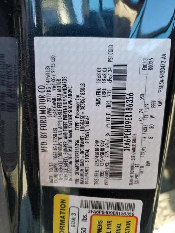 Photo 12 VIN: 3FA6P0HD9ER186356 - FORD FUSION 