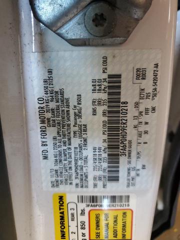 Photo 11 VIN: 3FA6P0HD9ER210218 - FORD FUSION SE 