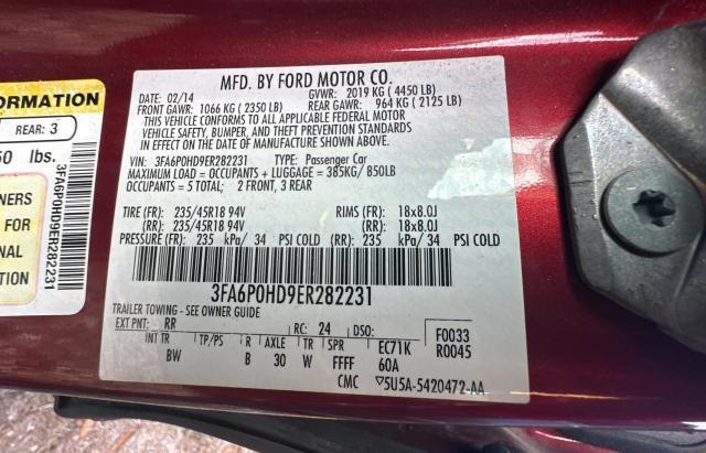 Photo 9 VIN: 3FA6P0HD9ER282231 - FORD FUSION SE 