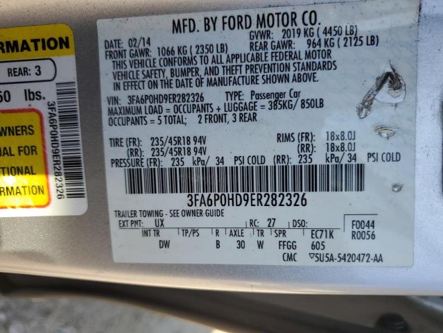 Photo 11 VIN: 3FA6P0HD9ER282326 - FORD FUSION SE 