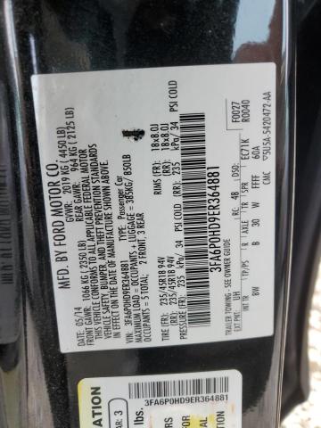 Photo 11 VIN: 3FA6P0HD9ER364881 - FORD FUSION SE 