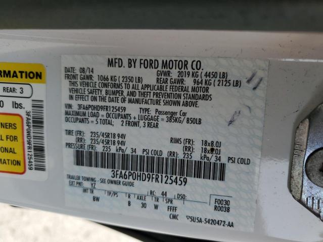 Photo 11 VIN: 3FA6P0HD9FR125459 - FORD FUSION SE 