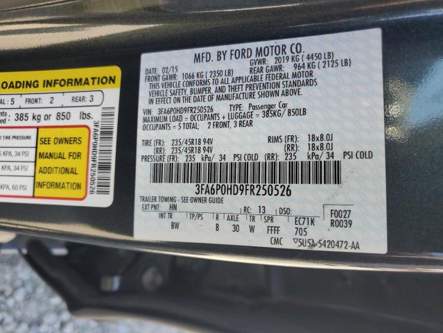 Photo 11 VIN: 3FA6P0HD9FR250526 - FORD FUSION 