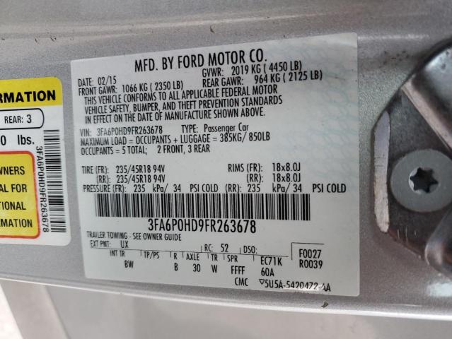 Photo 11 VIN: 3FA6P0HD9FR263678 - FORD FUSION SE 