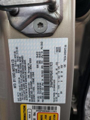 Photo 11 VIN: 3FA6P0HD9GR111921 - FORD FUSION SE 